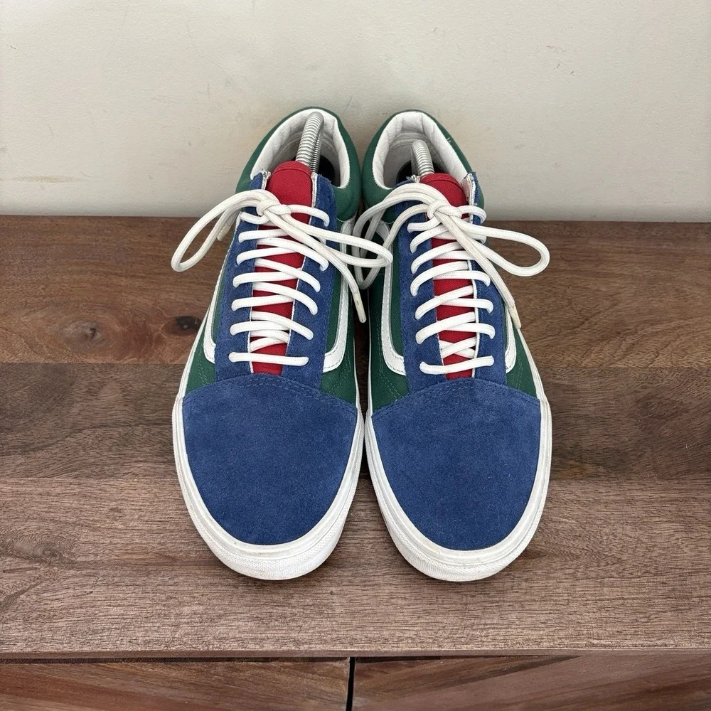 Vans Old Skool Yacht Club Shoes Blue Green‎ Yellow Retro Suede Skater Men 10